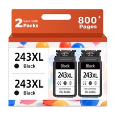 243XL Black Ink Cartridge Compatible for Canon 243 PG-243 XL PG243 245 245xl ...