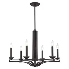 LIVEX LIGHTING 40056-07 Trumbull 6 Light Bronze Chandelier