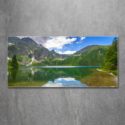 Glas-Bild Wandbilder Druck auf Glas 120x60 Deko Landschaften Berge See Tatra