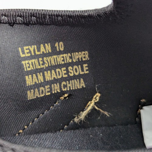 Bebe Women Leylan Logo y2K Retro Lace-up Black Fabric Sneakers size 10 - Picture 8 of 11