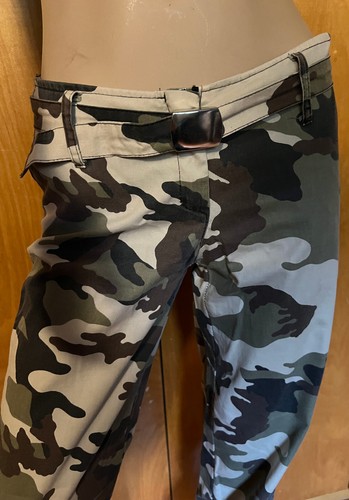 PANTALONE MIMETICO DONNA VERDE MILITARE TG S CON TASCONI CARGO - Foto 5 di 12