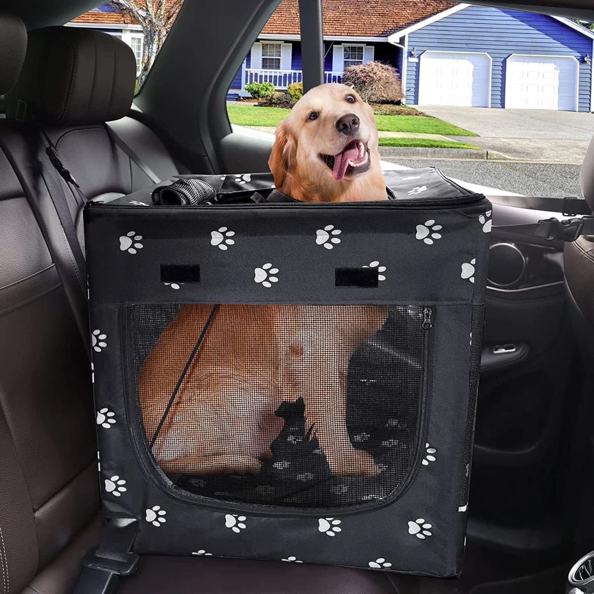 Large dog car safety top
