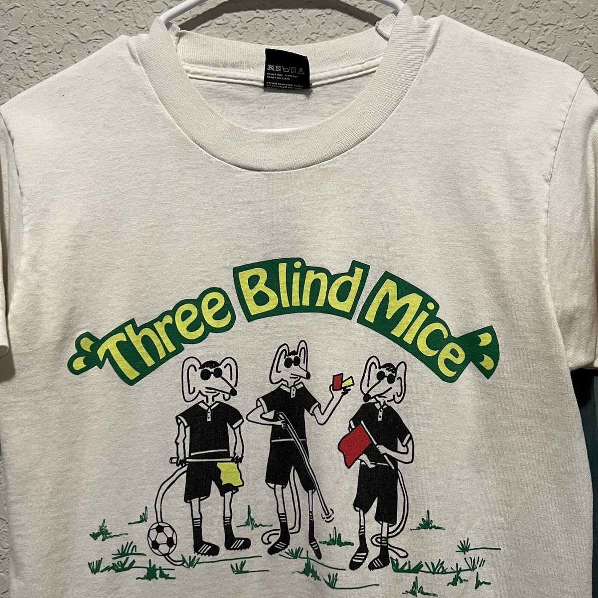 Vintage 90's Three Blind Mice Soccer Referee Nursery Rhyme Shirt