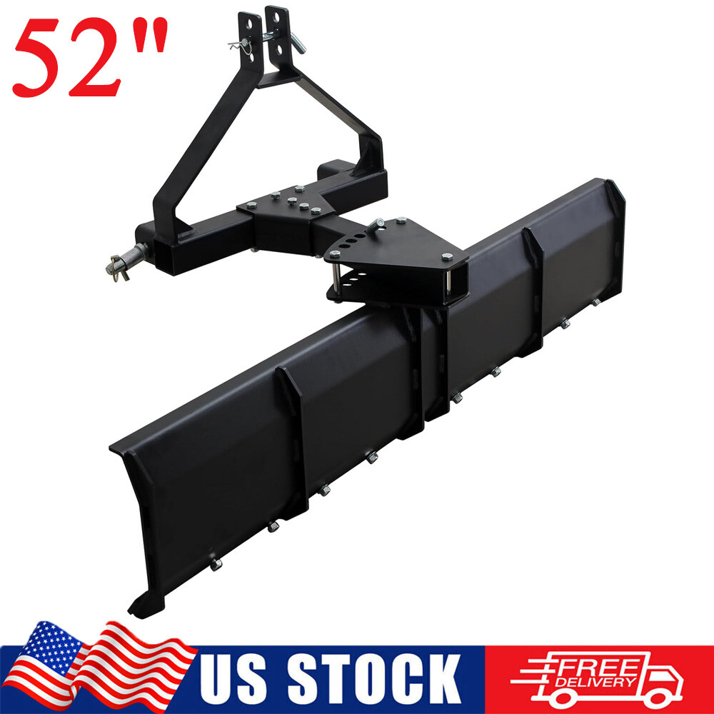 3 Point Rear Grading Blade for Tractor Cat 0/Cat 1 52" Heavy Duty Steel Scrpaer