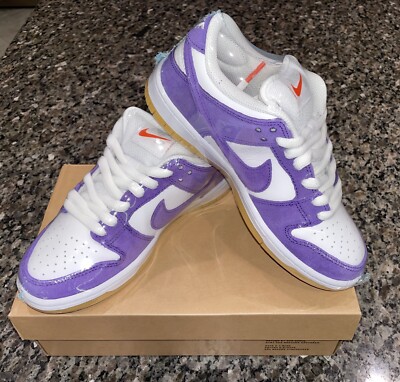 Size 4 Nike SB Dunk Low Pro Orange Label Court Purple Shoes