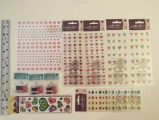 10 NEW-lot-SCRAPBOOKING STICKERS-STICKO-SHIMMERING HEARTS-JOLEES CHOCOLATE BARS*