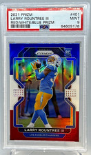 2021 Panini Prizm Larry Rountree III RC Rookie Red/White/Blue Prizm #401 PSA 9