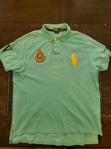 Polo Ralph Lauren Rugby Shirt Mens Extra Large County Rider Jockey Club Crest - Picture 2 of 8