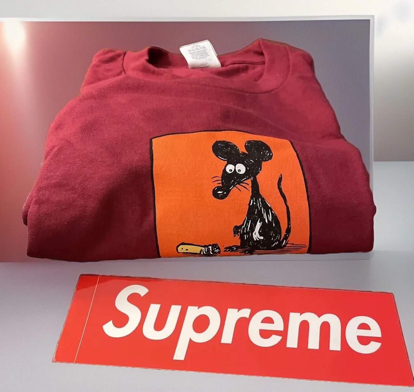 TEE SHIRT / CARDINAL TAILLE MEDIUM SS21 SEMAINE1 & AUTOCOLLANT BOGO SUPRÊME