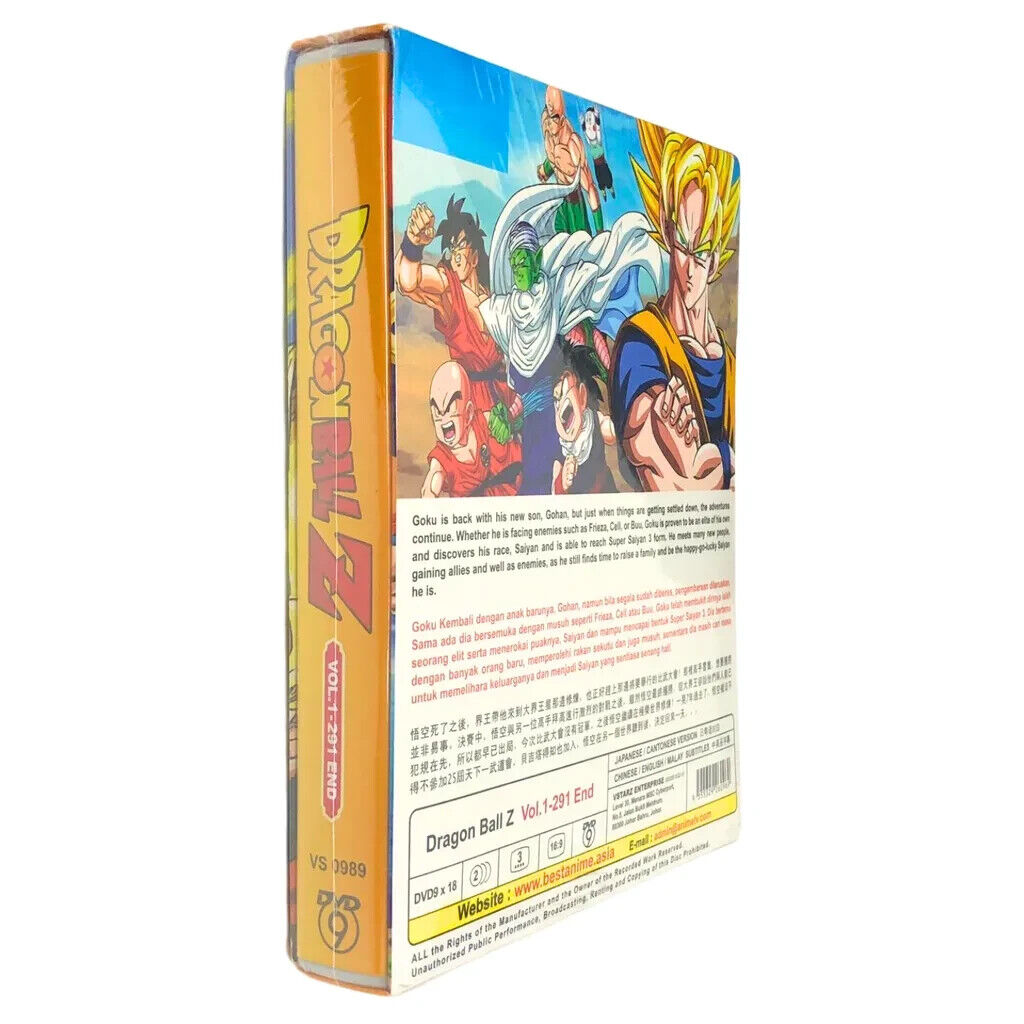 Dragon Ball Z (VOL. 1-291 End) Complete TV Series DVD Anime English Subtitle Dragon Ball Z (VOL. 1-291 End) Complete TV Series DVD Anime English Subtitle