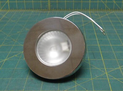 Flush Mount Marine Boat LED Down/Courtesy Light w/Stainless Steel Rim, 4''Dx2.5''H