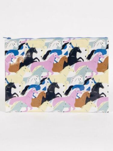 Blue Q JUMBO Zipper Pouch 95% Post Consumer Tote Your Stuff in Style! Organize! - Picture 36 of 37