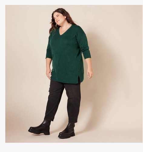 Amazon Essentials Womens Knit 3X Navy Tunic Long Sleeve Sweater - Picture 5 of 16