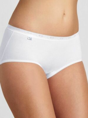 2 Women's Cotton Stretch Sloggi Basic Midi Underwear