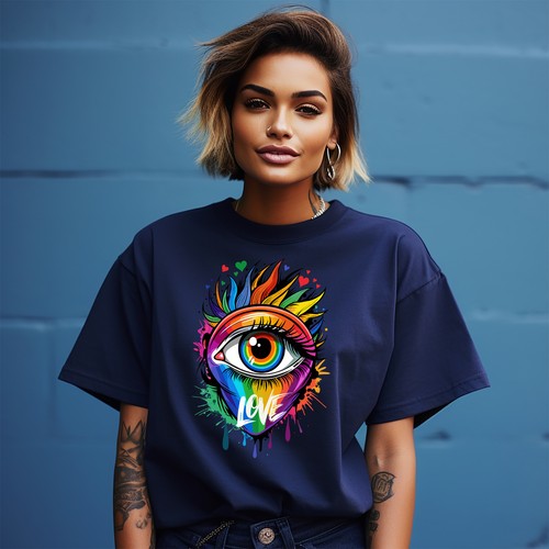 Pride_21 Eye of Love T-shirt - Funny and Fabulous! Unisex design to proudly show - Picture 8 of 46