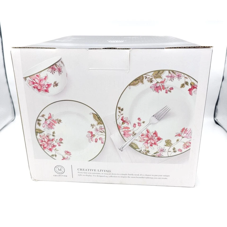 Juego de vajilla de 12 piezas Martha Stewart colección cosecha de porcelana Foto 3 de 4