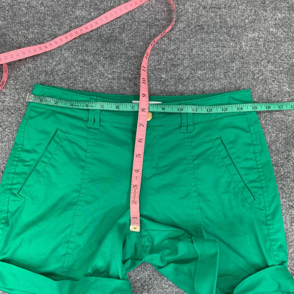 Corto Cache para mujer 2 helechos tiro bajo mezcla de algodón plano elástico bolsillo puño dobladillo Foto 4 de 4