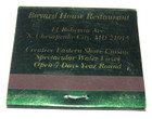 Chesapeake City Bayard House Food & Spirits Restaurant Vintage Matchbook Cover — photo 2