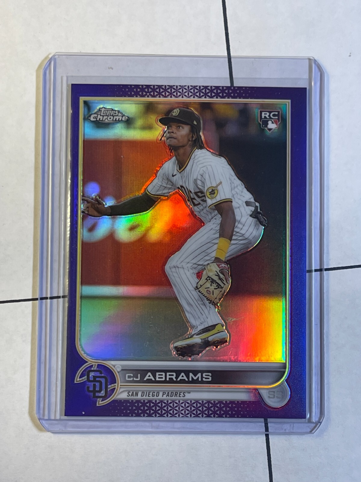 CJ Abrams 2022 Topps Chrome Update Purple Refractor Rookie Card RC #USC3 Nats