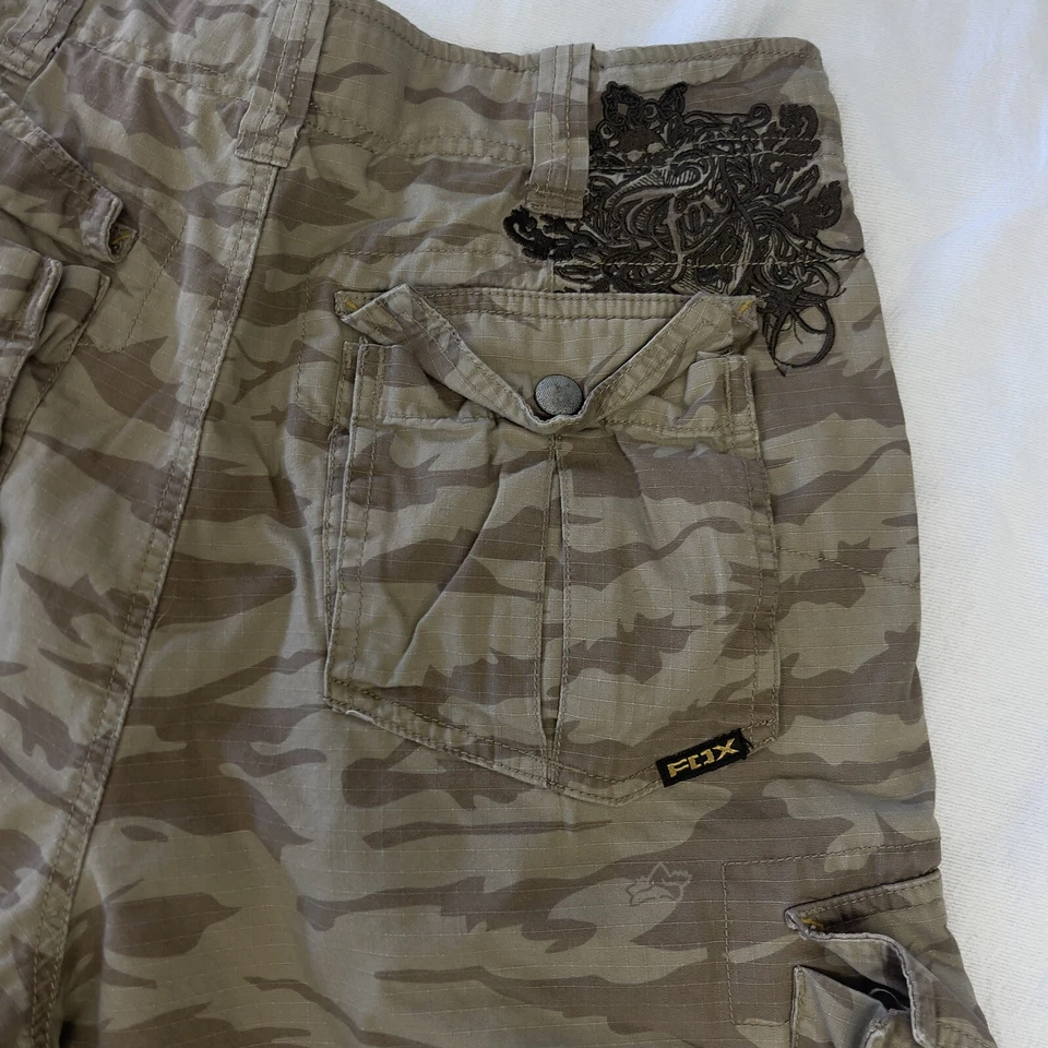 FOX Racing Shorts Cargo Brown Camo Twill Riding Biking Walking Men Sz W-30 L-11 - Image 4 of 4