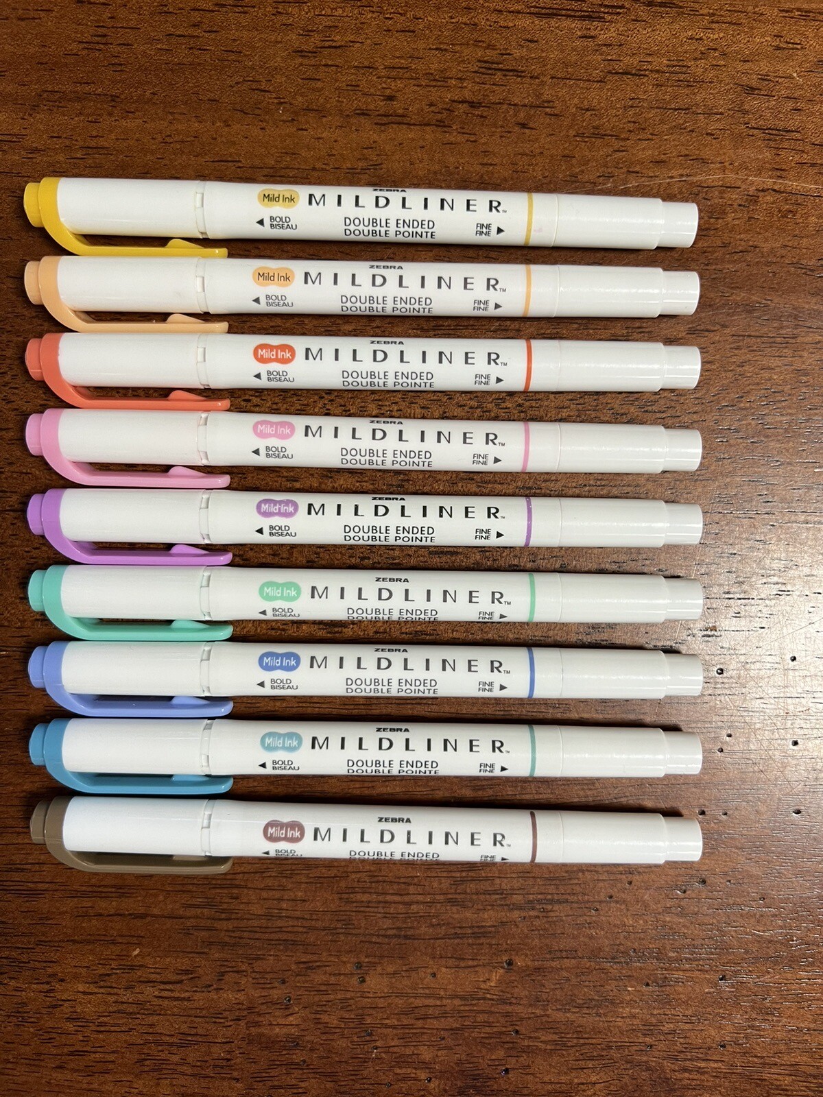 Zebra Mildliner Highlighters Assorted Colors -  9 Ct Double Ended Fine & Bold