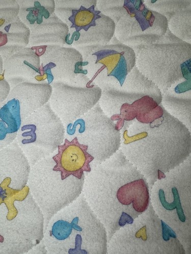 Baby Talk Flannel quilted panel by Moda 10585-11Q baby, alphabet - Picture 6 of 9