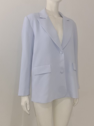 BNWT GOOD AMERICAN (XS/S) Luxe Suiting Blazer UK 8 10 EU 36 38 Blue Boyfriend - Picture 7 of 19