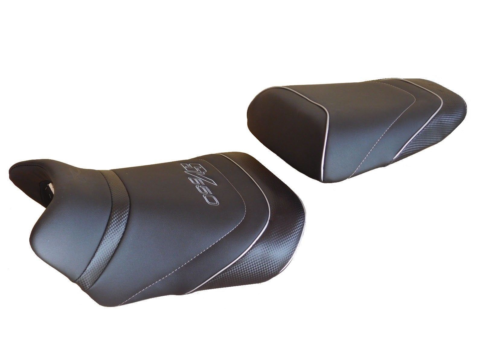 Suzuki SV 650 housse de selle moto Top Sellerie noir carbone pour SV650S SV650N