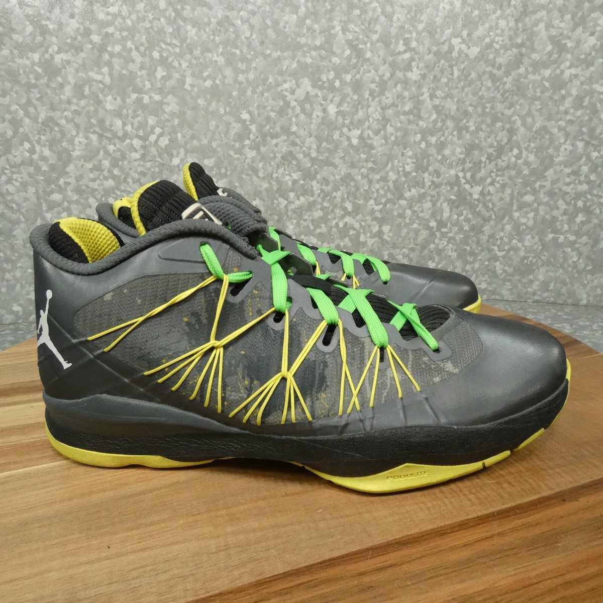 Nike Air Jordan CP3.VII AE Sneaker Mens 12 Dark Gray Yellow 644805