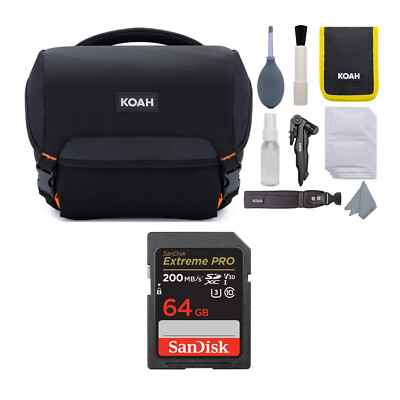 Koah Roebling Street Camera System Gadget Bag Cleaning Kit and 64GB SD Card