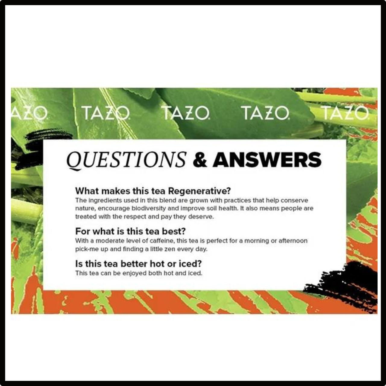 TAZO Tea Bag Regenerative Organic Zen 36 Count Box