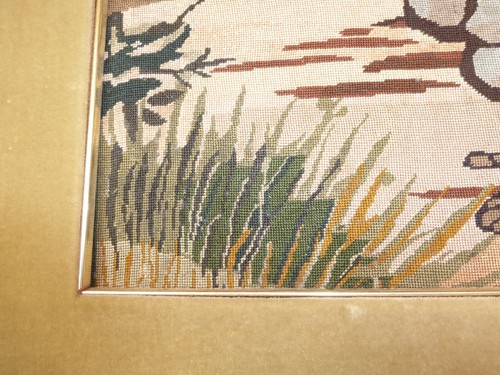Lovely ANTIQUE Middle EAST Israel TAPESTRY Framed or Unframed - Picture 5 of 10