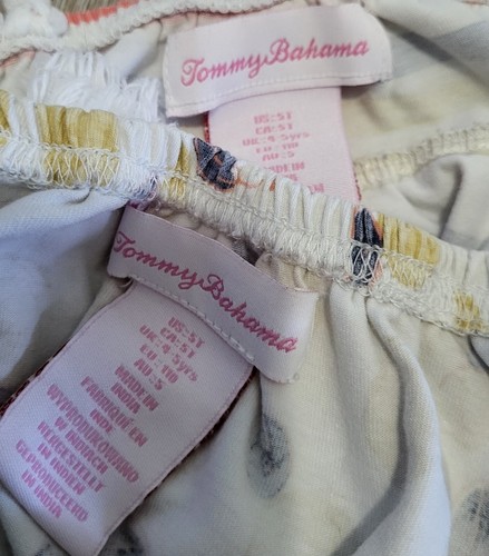 Tommy Bahama 2 pc Summer Tops lot Girls 5T Toddler Stripes and Lemons - Picture 2 of 4