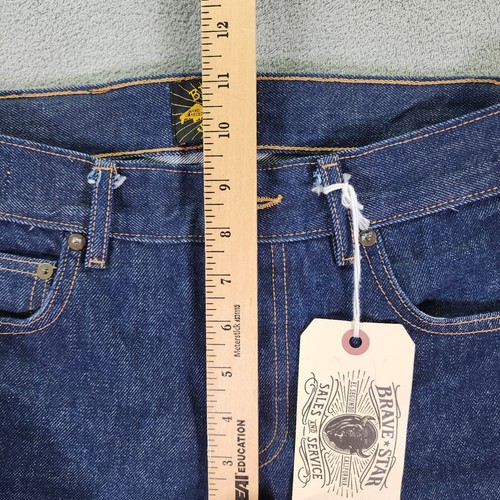 Brave Star Selvage Jean Mens 30X32 Blue RegularTaper Golden Handshake Cone Denim - Picture 11 of 24