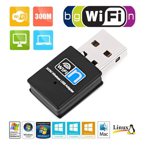 300Mbps Sans Fil USB Wi-fi Wlan Adaptateur 802.11 b/g/n Réseau LAN Dongle - Photo 7/12