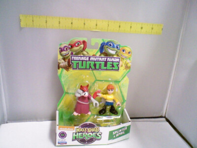2015 TMNT MUTANT NINJA TURTLES HALF SHELL HEROES SPLINTER & APRIL PLAYMATES NEW