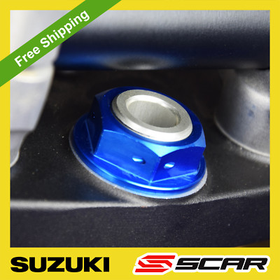 LENKSCHAFTMUTTER SUZUKI RM 125 250 RMZ 250 450 RMX blau MX SCAR RACING