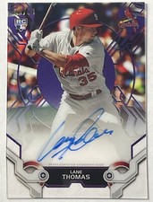 2019 Topps Tek Acetate Purple Auto Lane Thomas RC Rookie 88/99 HTA-LT Cardinals