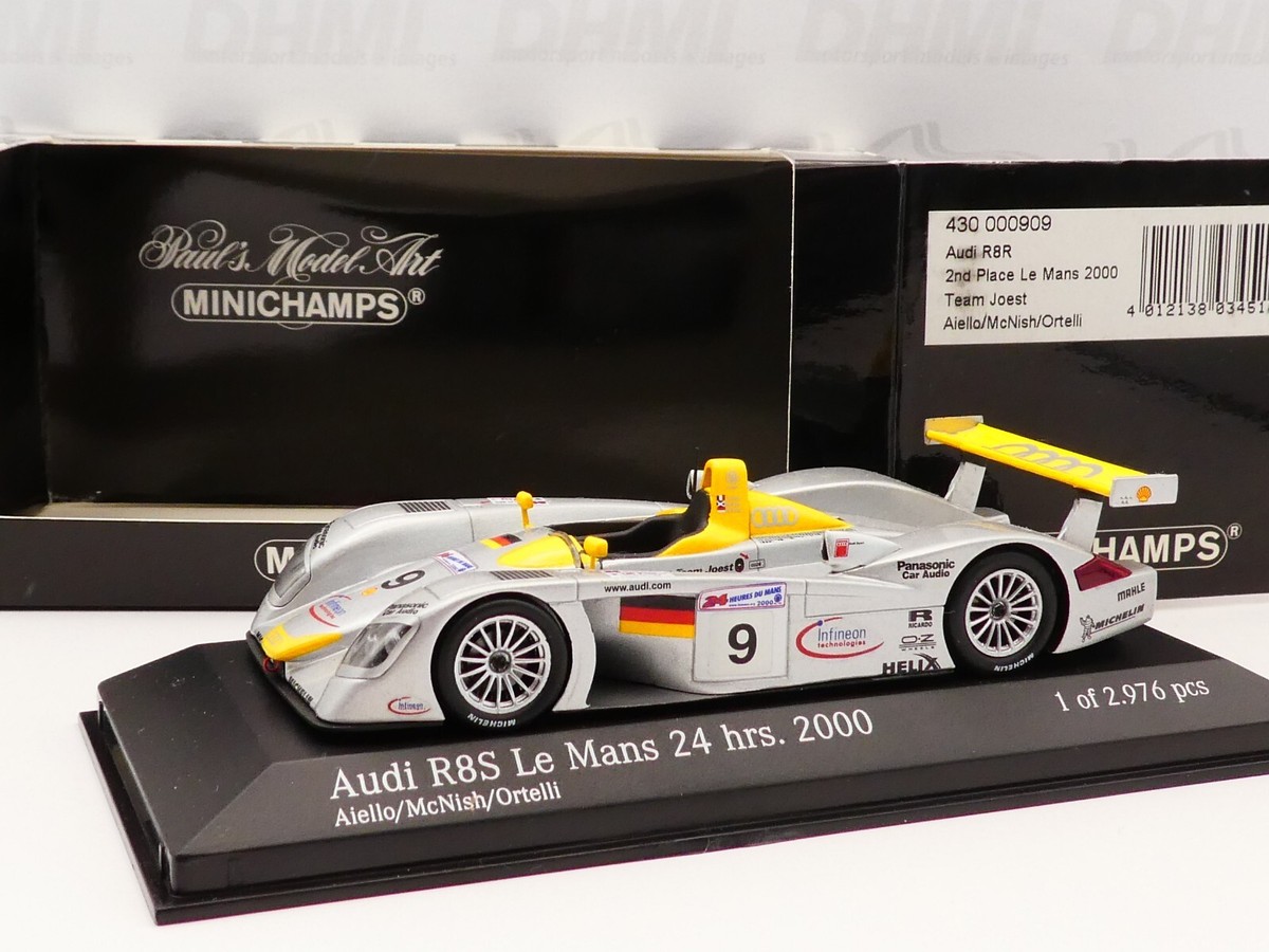Miniature Minichamps 1/43 - Audi R8S #9 24H Du Mans 2000 - Réf 430 000909