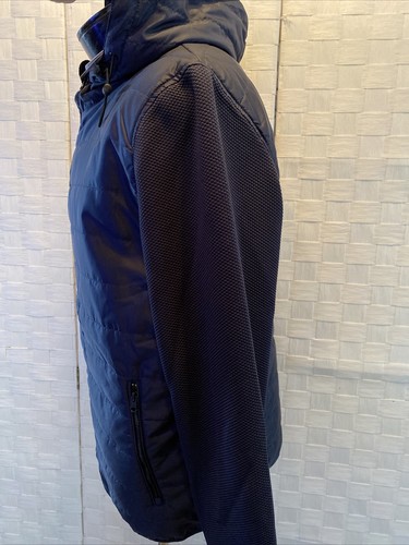 Vince Camuto Men's Size Large Navy Blue Hooded Puffer Jacket - Picture 7 of 12