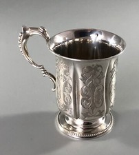 Victorian Silver Christening Mug Henry Aston Birmingham 1862 ALZX