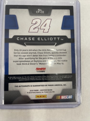 2016 CHASE ELLIOTT Panini Certified Purple AUTO 2/10! Hard card to find! - Picture 4 of 4