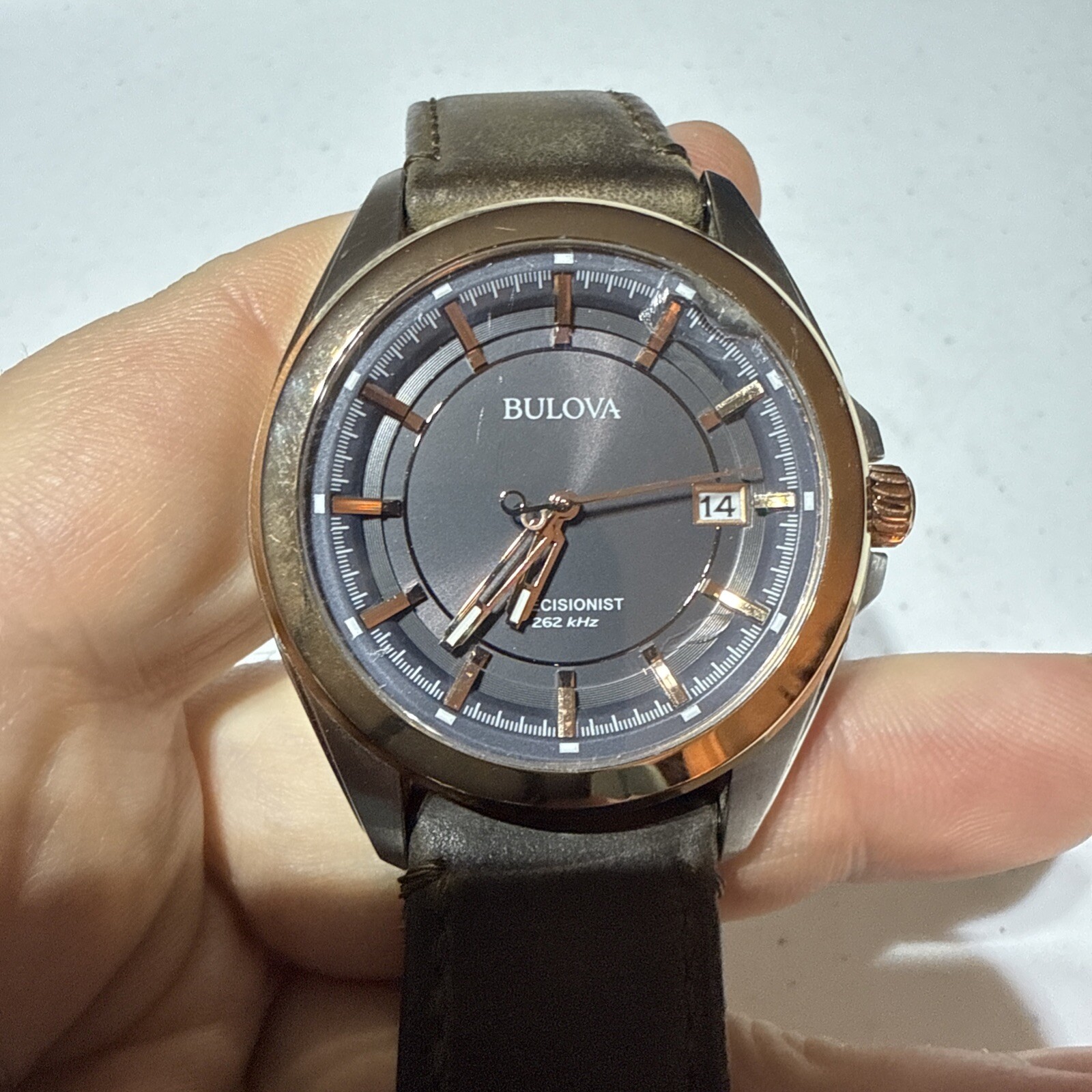 262 Khz Bulova Precisionist 98b267 Bulova Precisionist Rose Gold