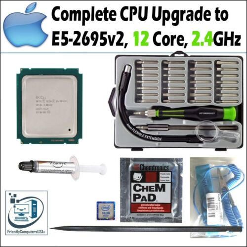 Apple Mac Pro 2013 6,1 CPU Processor Upgrade Kit up to 12 Core E5-2697v2 2.7GHz - Picture 6 of 6