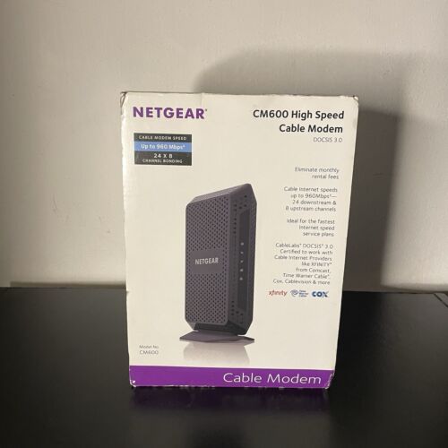 NETGEAR CM600 High Speed Cable Modem DOCSIS 3.0