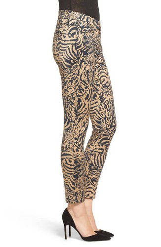 $280 Authentic 7 FOR ALL MANKIND Women's Seven Leopard Print Ankle Skinny Jeans - Picture 7 of 8