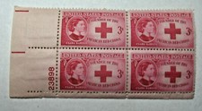 1948 Clara Barton Founder of Red Cross 3 Cent U.S. Block of 4 Stamps