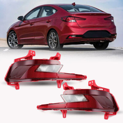 Rear Bumper Reflector Reverse Back Up Light Left&Right for 19-20 Hyundai Elantra