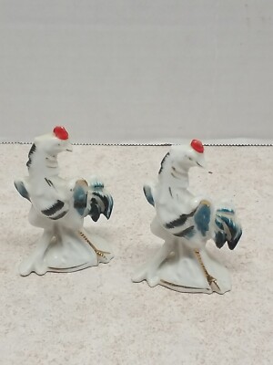 Chicken Rooster Farmhouse, Country Ceramic Decorative Set Japan, Rare