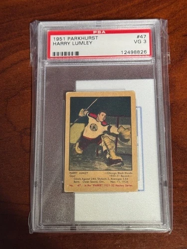 1951 Parkhurst #47 Harry Lumley HOF Rookie Card PSA 3 VG